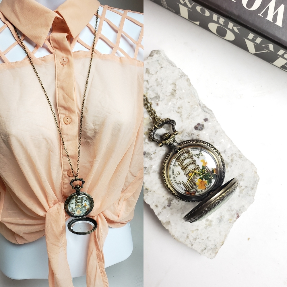 Clock necklace